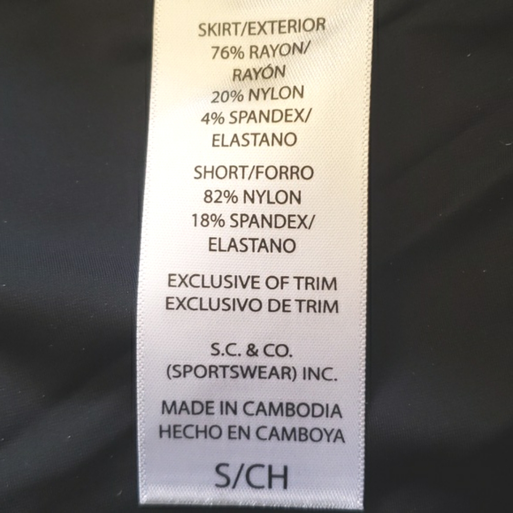 S.C. & CO. Black & White Floral Athletic Skort – Size SMALL - Picture 12 of 12